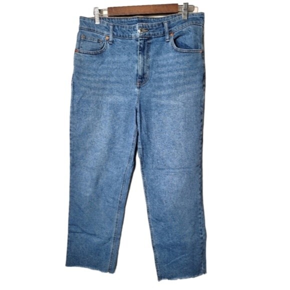 Wild Fable Cropped Wide Leg Ankle Jean Mid waist Size 12 - Picture 1 of 11